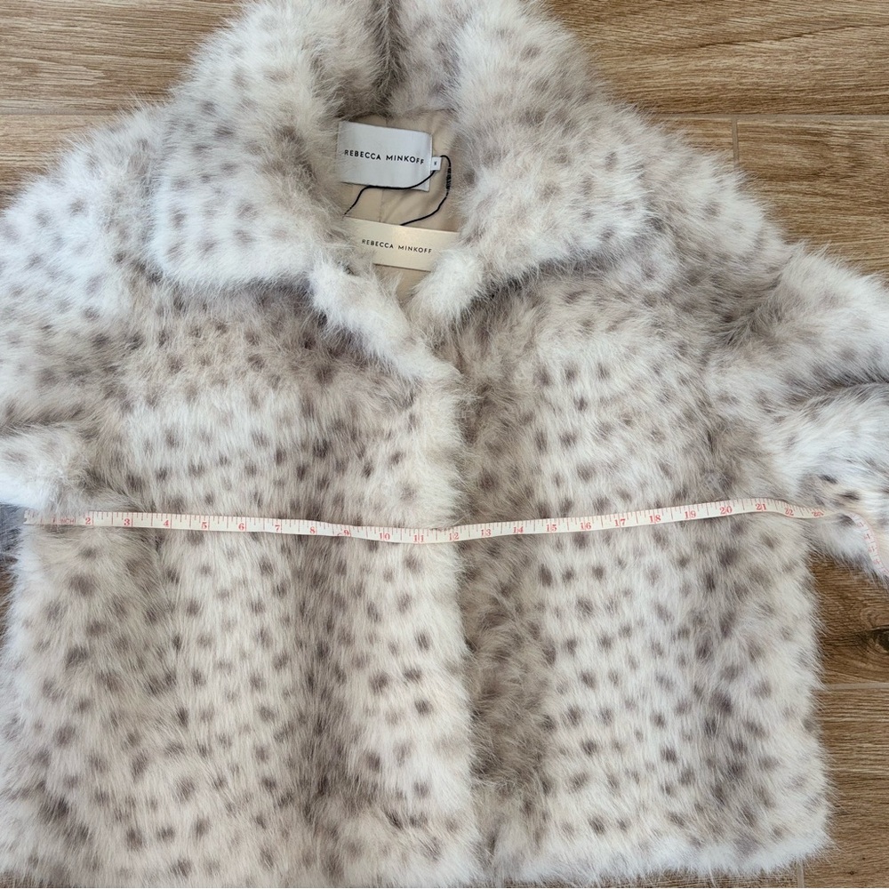 Rebecca Minkoff Cream and White Faux Fur Jacket - Picture 5 of 8